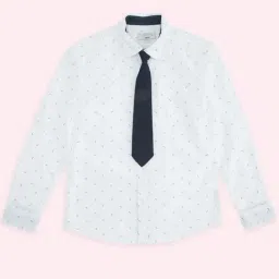 Pantaloons Junior White Cotton Printed Full Sleeves Shirt-picture-16