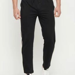 Duke Black Regular Fit Striped Trackpants-picture-12