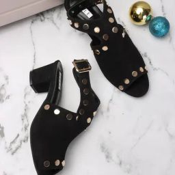 Elle Women's Black Sling Back Sandals-image-9