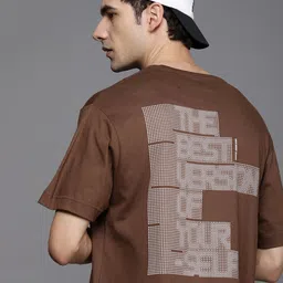 HRX by Hrithik Roshan Men Graphic Printed Bio Finish Oversized T-shirt-image-71