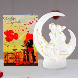 Archies Multicoloured Couple Figurine with Greeting Card-image-74