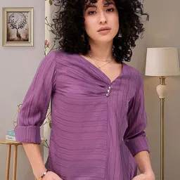 CORSICA Roll-Up Sleeves Top-picture-42