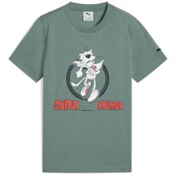Puma Boys Green Moon Super Graphic Regular Fit Youth Tee-image-56