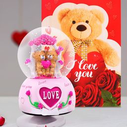 Archies Multicoloured Teddy Bear Figurine with Greeting Card-image-73