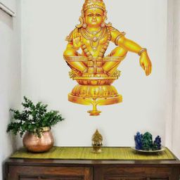 rawpockets Yellow & White God Iyappan Wall Sticker-image-94