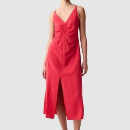 GAP Shoulder Straps Sleeveless Strappy Back Maxi A-Line Dress-image-65