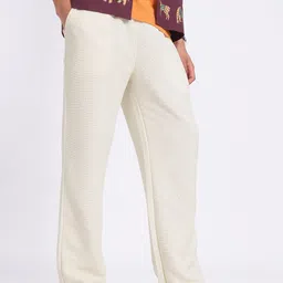 glitchez Men Textured Charm Mid-Rise Regular Fit Track Pants-image-5