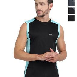 FTX Men Pack of 4 Dri-FIT Colourblocked Round Neck T-shirts-picture-45