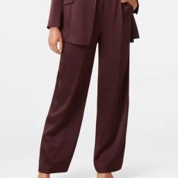 Forever New Maroon Pleated Pants-image-17