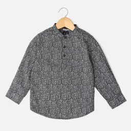 Allen Solly Junior Grey Floral Print Short Kurta-image-84