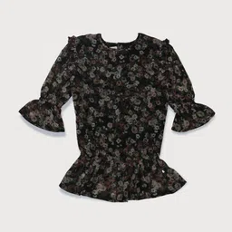 Gini and Jony Girls Floral Printed Peplum Top-44