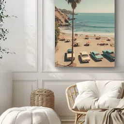 Artsense Blue & Beige Printed Canvas Wall Art-image-47