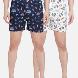 URBAN SCOTTISH Men Pack of 2 Printed Pure Cotton Boxers RE-USBX1805-image-14