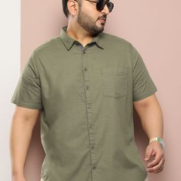 Sztori Men Plus Size Solid Casual Shirt-image-95