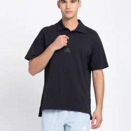 Adidas Black Regular Fit Sports Polo-image-47