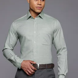 Raymond Slim Fit Opaque Formal Shirt with Patch Pocket-image-49