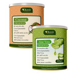 KURAIY Set Of 2 Aloevera & Coconut Cream Wax For Smooth Hair Removal - 800 g Each-15