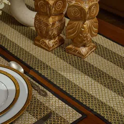 MAATIR DESIGNS 5 Pieces Black & Beige Hand Woven Table Linen set-image-51