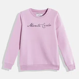 Monte Carlo Girls Lilac Brand Logo Printed Sweatshirt-image-55