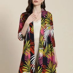Qurvii Multicolor Printed Shrug-20