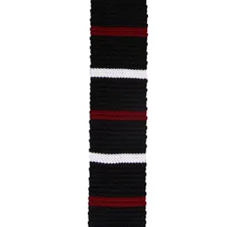 Tossido Men Black & White Striped Knitted Tie-picture-20