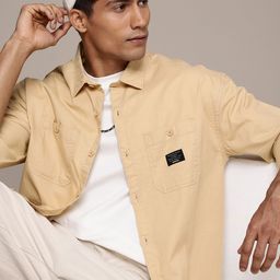 WROGN Pure Cotton Oversized Casual Shirt-image-91