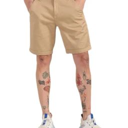 Calvin Klein Jeans Beige Cotton Regular Fit Shorts-picture-38
