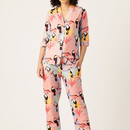 bedgasm Graphic Printed Night Suit With Eye Mask-image-72