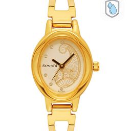 Sonata Wedding Women Gold Analogue watch NK8085YM02-57