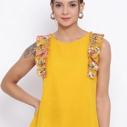 BAESD Round Neck Ruffles Top-image-85