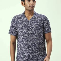 Urban Ranger by Pantaloons Navy Slim Fit Printed Shirt-picture-14