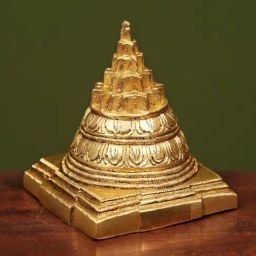 Ekaa Handicrafts Gold Brass Superfine Maha Meru SHREE YANTRA (3.25 INCH)-43