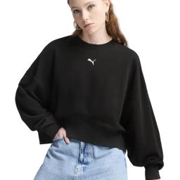 Puma Black Wardrobe Essentials Relaxed Fit Sweatshirt-image-102