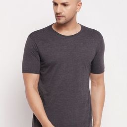 LYCOS Men Solid Round Neck Cotton T-shirt-image-40
