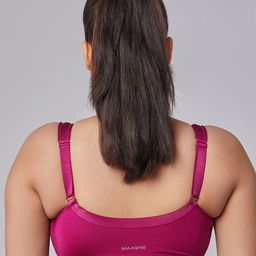 Maashie Pack of 2 Premium Jacquard Fabric Moulded Front Open Non Wired Bra image 3