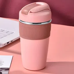 UniKart Pink & Silver Toned Stainless Steel Matte Coffee Tumbler 480 ml-image-77