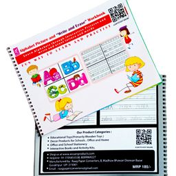 WISSEN Picture and Write Erase Alphabet Activity Book - English-10