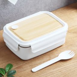 SCHOOLISH WOODY FOODY Insulated Stainless Steel Lunch Box with Spoon (Color May Vary)-picture-27