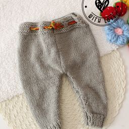 Woonie Solid Handknitted Pant - Grey-image-95