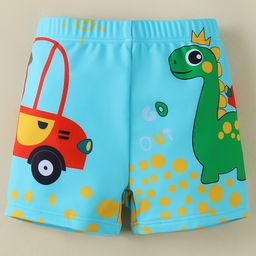 Babyhug Swimming Trunk With Dino Print - Light Blue-image-70