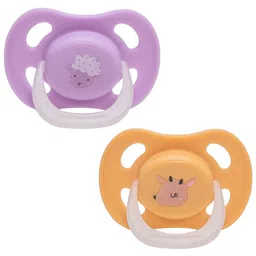 Adore 2-Pcs Beige & Purple Printed Vented Pacifier BPA Free Teethers-52