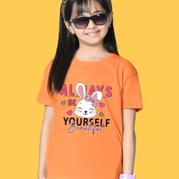 NUSYL Girls Graphic Printed Round Neck Oversized T-shirt-14