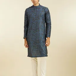 Diwas by Manyavar Men Printed Thread Work Kurta-image-87