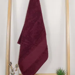 Aura Maroon Organic Cotton 610 GSM Bath Towel-image-96