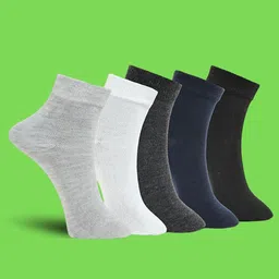 MJE Unisex Pack Of 5 Comfortable Ankle-Length Socks-picture-30