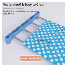 StarAndDaisy Foldable 10-Shelf Storage Rack Multi-Layer Organizer for Books, Toys, Clothes, Space-Saving, Sky Blue image 4