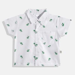 Moms Love Infant Boys Tropical Print Pure Cotton Shirt-image-19