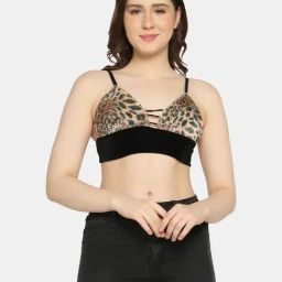 Da Intimo Beige & Black Printed Bralette Bra-picture-16