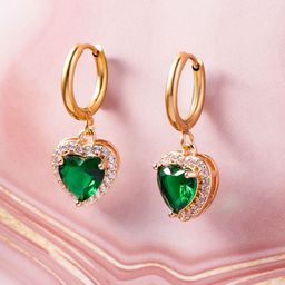 Rubans Heart Shaped Drop Earrings-30