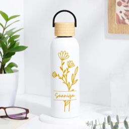 Floral Charm Personalized Water Bottle-image-16